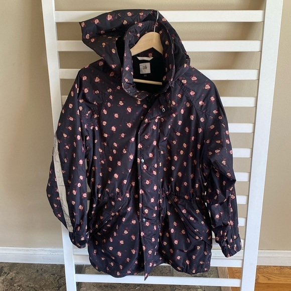 Cabi Rainy Day Jacket floral parka winter coat black anorak women’s size Small - Picture 5 of 16